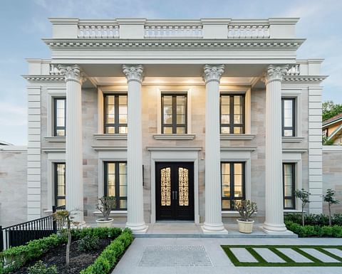 Modern white mansion