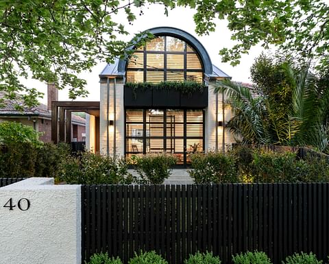 modern house with open windows