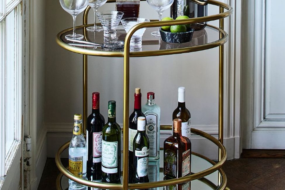 West Elm bar cart